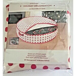 Richard's Artificial Wreath Bag 30" Dual Zipper Reinforced Handles Christmas